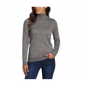 ANDREW MARC Women’s Pullover Turtleneck Sweater Sz XXL Heather Gray Boxy Fitted